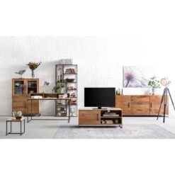 Étagère Woodson III -VIDAXL || BeCo || Emma Soldes highboard woodson akazie massiv eisen akazie hellbraun 4713228
