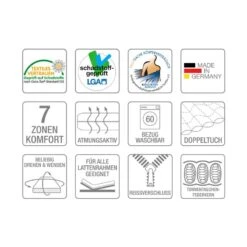 Matelas Mazzy Ressorts Bombés Ensachés -VIDAXL || BeCo || Emma Soldes matratze mazzy tonnentaschenfederkern 100 x 200cm 3385553