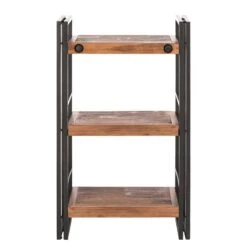 Étagère MANCHESTER 2 Rangements -VIDAXL || BeCo || Emma Soldes regal manchester iii akazie massiv metall 4877436