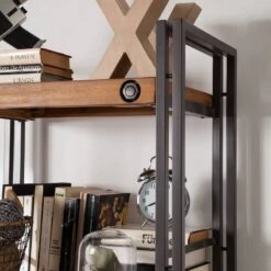 Étagère MANCHESTER 2 Rangements 1 Porte -VIDAXL || BeCo || Emma Soldes regal manchester v akazie massiv metall akazie anthrazit 4877328