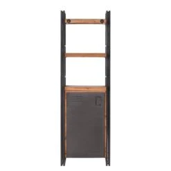 Étagère MANCHESTER 2 Rangements 1 Porte -VIDAXL || BeCo || Emma Soldes regal manchester v akazie massiv metall akazie anthrazit 4877336