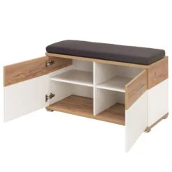 Coffre à Chaussures Nerola -VIDAXL || BeCo || Emma Soldes schuhbank nerola weiss eiche dekor 4245020