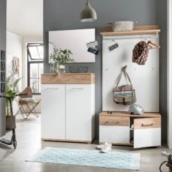 Coffre à Chaussures Nerola -VIDAXL || BeCo || Emma Soldes schuhbank nerola weiss eiche dekor 4245024