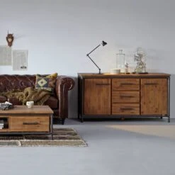 Buffet Atelier -VIDAXL || BeCo || Emma Soldes sideboard atelier akazie teilmassiv 2109506