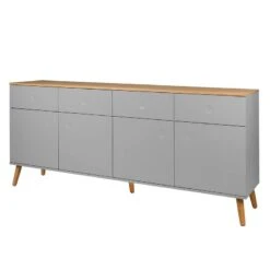 Buffet Dot II -VIDAXL || BeCo || Emma Soldes sideboard dot ii eiche teilmassiv grau 4148740