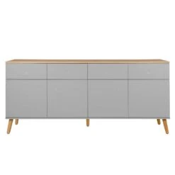 Buffet Dot II -VIDAXL || BeCo || Emma Soldes sideboard dot ii eiche teilmassiv grau 4148756