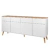Buffet Dot II -VIDAXL || BeCo || Emma Soldes sideboard dot ii eiche teilmassiv weiss 4148700