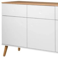 Buffet Dot II -VIDAXL || BeCo || Emma Soldes sideboard dot ii eiche teilmassiv weiss 4148704