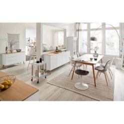 Buffet Dot II -VIDAXL || BeCo || Emma Soldes sideboard dot ii eiche teilmassiv weiss 4163456