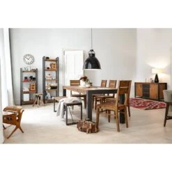 Étagère MANCHESTER 2 Rangements -VIDAXL || BeCo || Emma Soldes sideboard manchester ii akazie massiv metall 4876348
