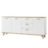 Buffet Neston II -VIDAXL || BeCo || Emma Soldes sideboard neston ii supermatt weiss eiche sanremo dekor 3908932