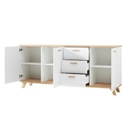 Buffet Neston II -VIDAXL || BeCo || Emma Soldes sideboard neston ii supermatt weiss eiche sanremo dekor 3909412