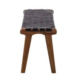 Banquette Bourbourg 14 Banquette Bourbourg -VIDAXL || BeCo || Emma Soldes sitzbank cryon echtleder teak massiv schwarz braun 4697440