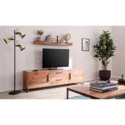 Étagère Murale Yoga -VIDAXL || BeCo || Emma Soldes wandboard yoga sheesham massiv natur 4845292