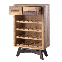 Range-bouteilles Tamati -VIDAXL || BeCo || Emma Soldes weinregal tamati altholz pinie metall pinie dunkel schwarz 4920716