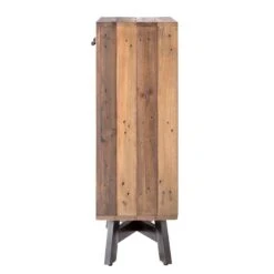 Range-bouteilles Tamati -VIDAXL || BeCo || Emma Soldes weinregal tamati altholz pinie metall pinie dunkel schwarz 4920728