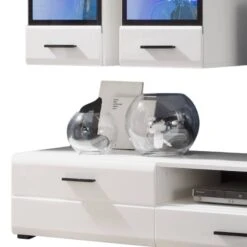 Ensemble Mural Marcello (7 éléments) 9 Ensemble Mural Marcello (7 éléments) -VIDAXL || BeCo || Emma Soldes wohnwand marcello 7 teilig inkl beleuchtung hochglanz weiss weiss 977326